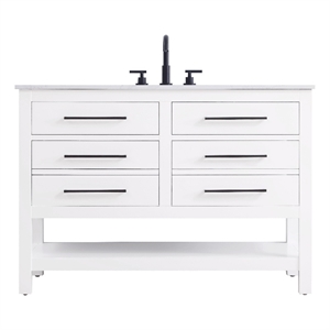 Elegant Kitchen and Bath 48&quot Single Bathroom Vanity in White