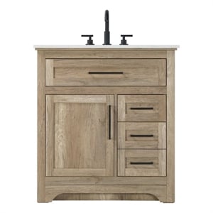 Elegant Kitchen and Bath 32&quot Single Bathroom Vanity in Natural Oak