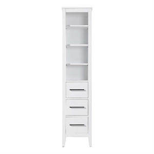 Elegant Kitchen and Bath 16&quot Open Shelving Bath Storage Cabinet in White