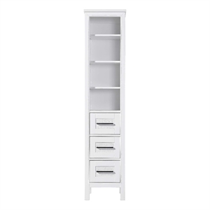 Elegant Kitchen and Bath 16&quot Open Shelving Bath Storage Cabinet in White