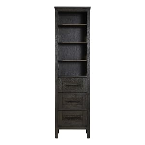 Elegant Kitchen and Bath 20&quot Open Shelving Bath Storage Cabinet in Chocolate Oak