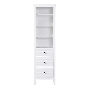 Elegant Kitchen and Bath 20&quot Open Shelving Bath Storage Cabinet in White