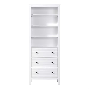 Elegant Kitchen and Bath 28&quot Open Shelving Bath Storage Cabinet in White