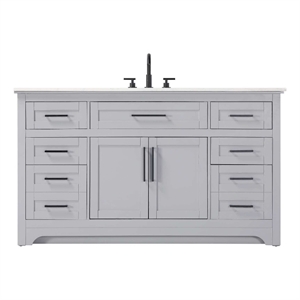 Elegant Kitchen and Bath 60&quot Single Bathroom Vanity in Grey