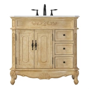 Elegant Kitchen and Bath 36&quot Single Bathroom Vanity in Antique Beige