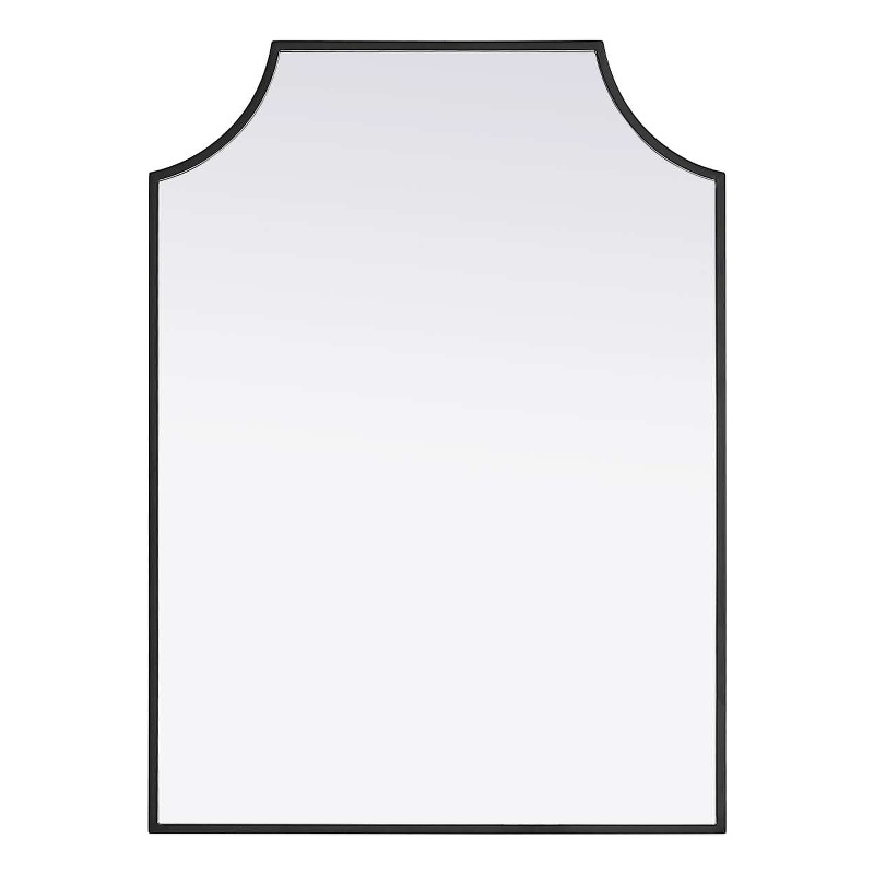 Elegant Kitchen and Bath Notched Metal Mirror 22X30