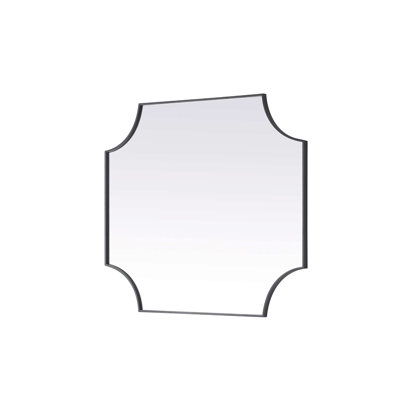 Elegant Kitchen and Bath Notched Metal Mirror 36X42