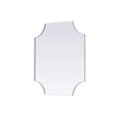 Elegant Kitchen and Bath Notched Metal Mirror 36X42