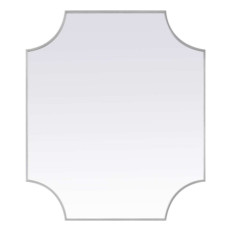 Elegant Kitchen and Bath Notched Metal Mirror 36X42
