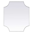 Elegant Kitchen and Bath Notched Metal Mirror 36X42
