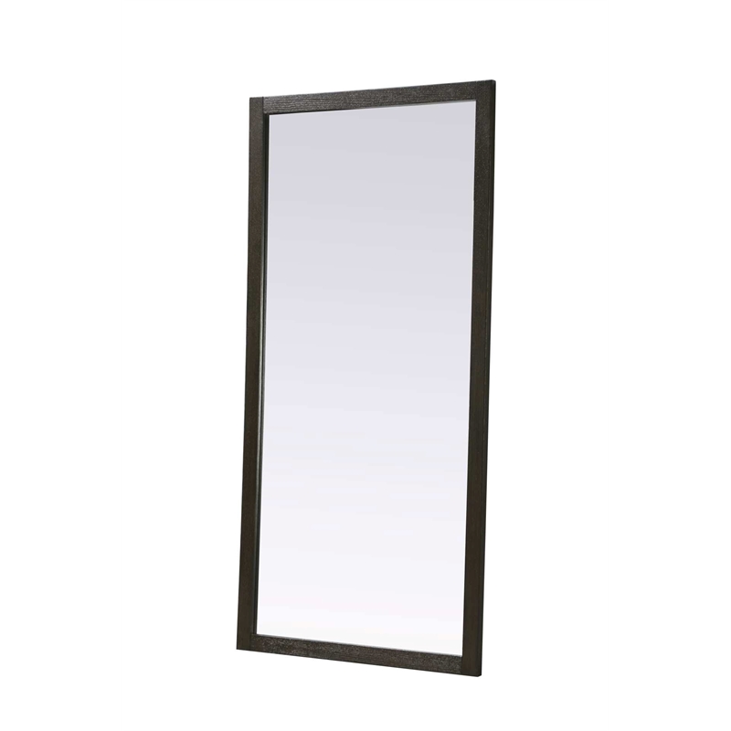 Elegant Kitchen and Bath Noah Rectangle Wood Mirror 72 X 36 in Chocolate Oak
