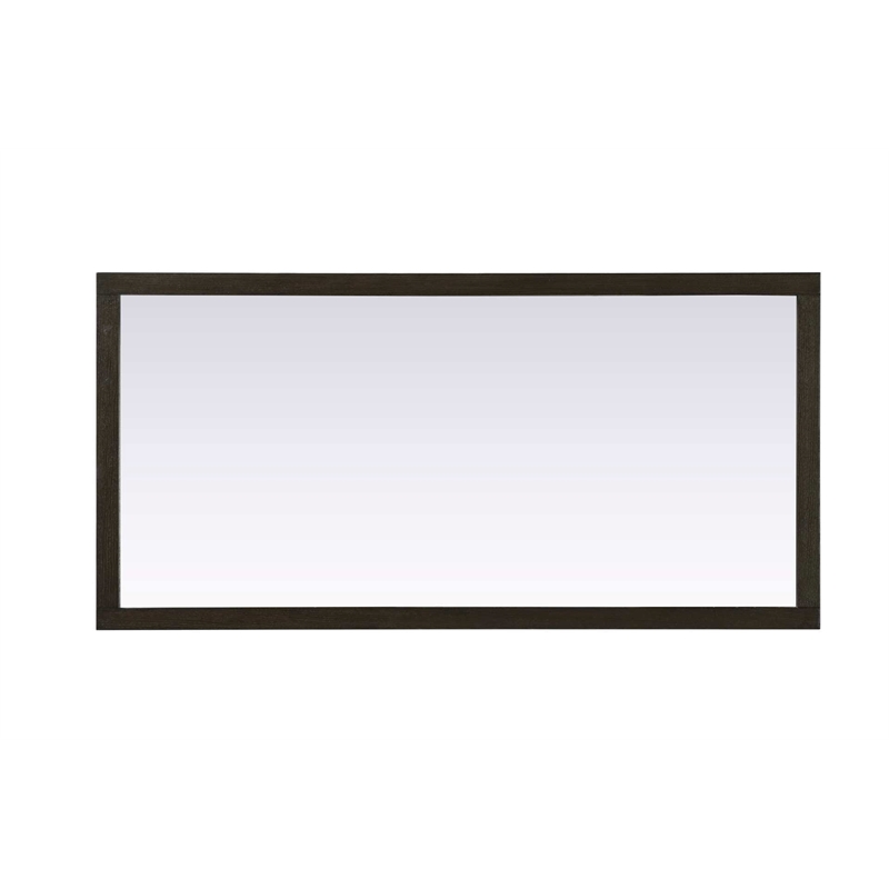 Elegant Kitchen and Bath Noah Rectangle Wood Mirror 72 X 36 in Chocolate Oak