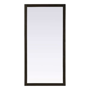 Elegant Kitchen and Bath Noah Rectangle Wood Mirror 72 X 36 in Chocolate Oak