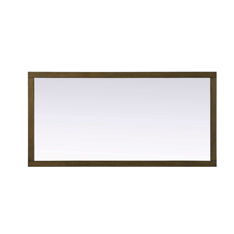 Elegant Kitchen and Bath Noah Rectangle Wood Mirror 72 X 36 in Hazel Oak