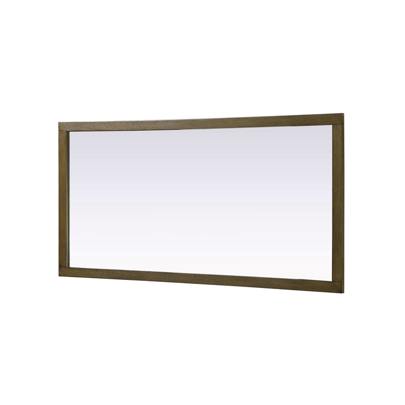 Elegant Kitchen and Bath Noah Rectangle Wood Mirror 72 X 36 in Hazel Oak