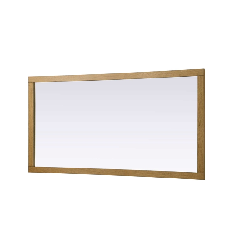 Elegant Kitchen and Bath Noah Rectangle Wood Mirror 72 X 36 in Honey Teak