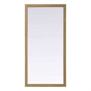 Elegant Kitchen and Bath Noah Rectangle Wood Mirror 72 X 36 in Linen Oak