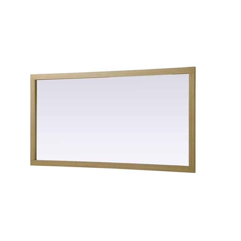 Elegant Kitchen and Bath Noah Rectangle Wood Mirror 72 X 36 in Honey Brown