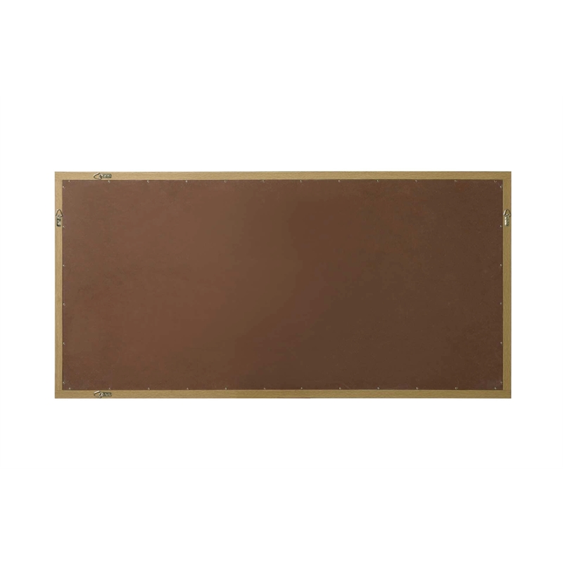 Elegant Kitchen and Bath Noah Rectangle Wood Mirror 72 X 36 in Honey Brown