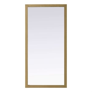 Elegant Kitchen and Bath Noah Rectangle Wood Mirror 72 X 36 in Honey Brown