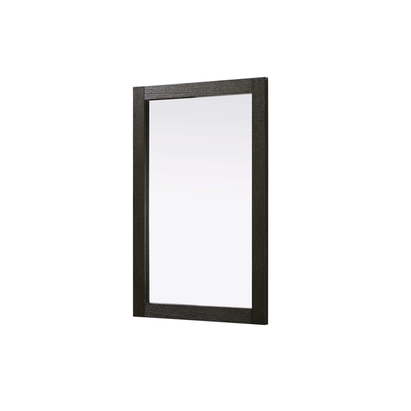 Elegant Kitchen and Bath Noah Rectangle Wood Mirror 24 X 36 in Chocolate Oak