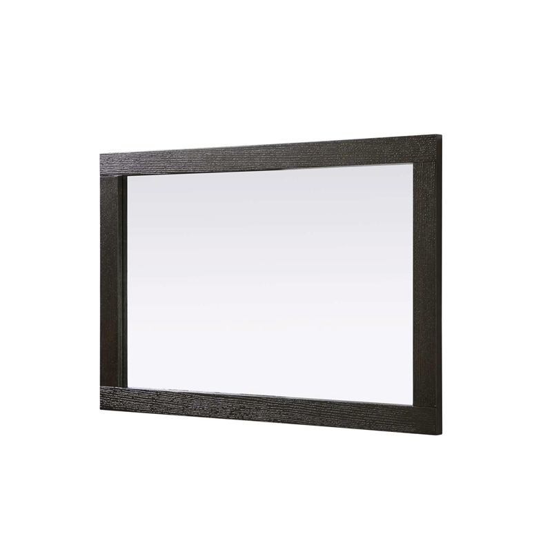 Elegant Kitchen and Bath Noah Rectangle Wood Mirror 24 X 36 in Chocolate Oak