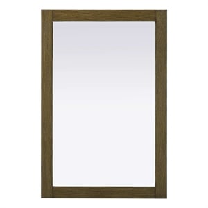 Elegant Kitchen and Bath Noah Rectangle Wood Mirror 24 X 36 in Hazel Oak