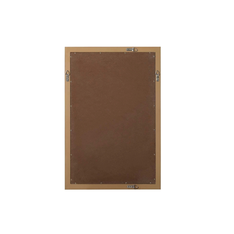 Elegant Kitchen and Bath Noah Rectangle Wood Mirror 24 X 36 in Honey Teak