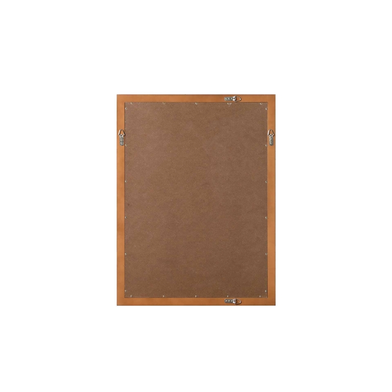 Elegant Kitchen and Bath Noah Rectangle Wood Mirror 27 X 36 in Brandy Walnut