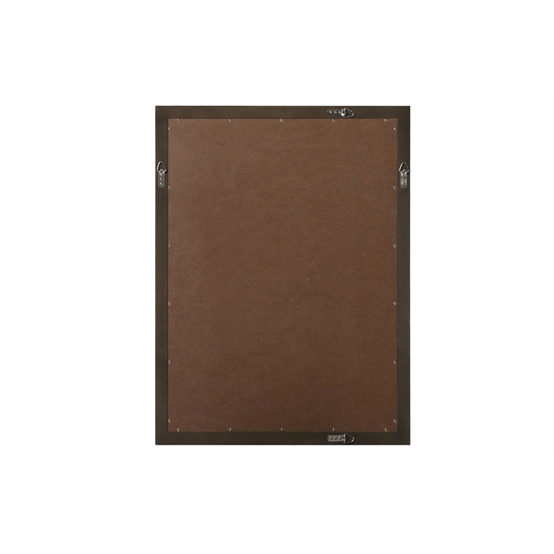 Elegant Kitchen and Bath Noah Rectangle Wood Mirror 27 X 36 in Chocolate Oak