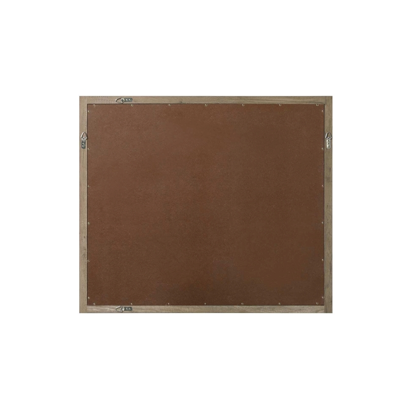 Elegant Kitchen and Bath Noah Rectangle Wood Mirror 42 X 36 in Natural Oak