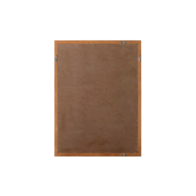 Elegant Kitchen and Bath Noah Rectangle Wood Mirror 48 X 36 in Brandy Walnut