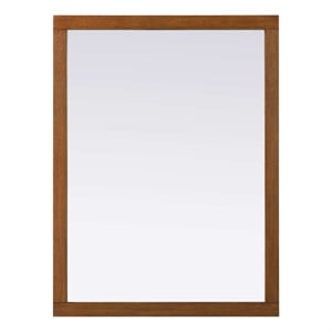 Elegant Kitchen and Bath Noah Rectangle Wood Mirror 48 X 36 in Brandy Walnut