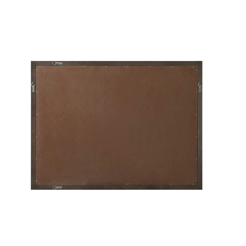 Elegant Kitchen and Bath Noah Rectangle Wood Mirror 48 X 36 in Chocolate Oak