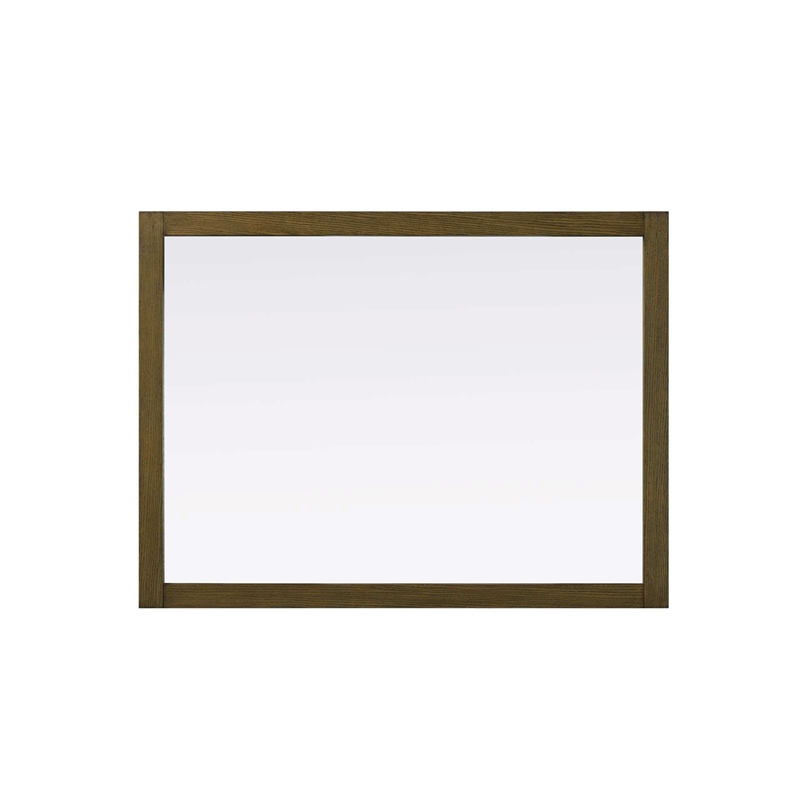 Elegant Kitchen and Bath Noah Rectangle Wood Mirror 48 X 36 in Hazel Oak