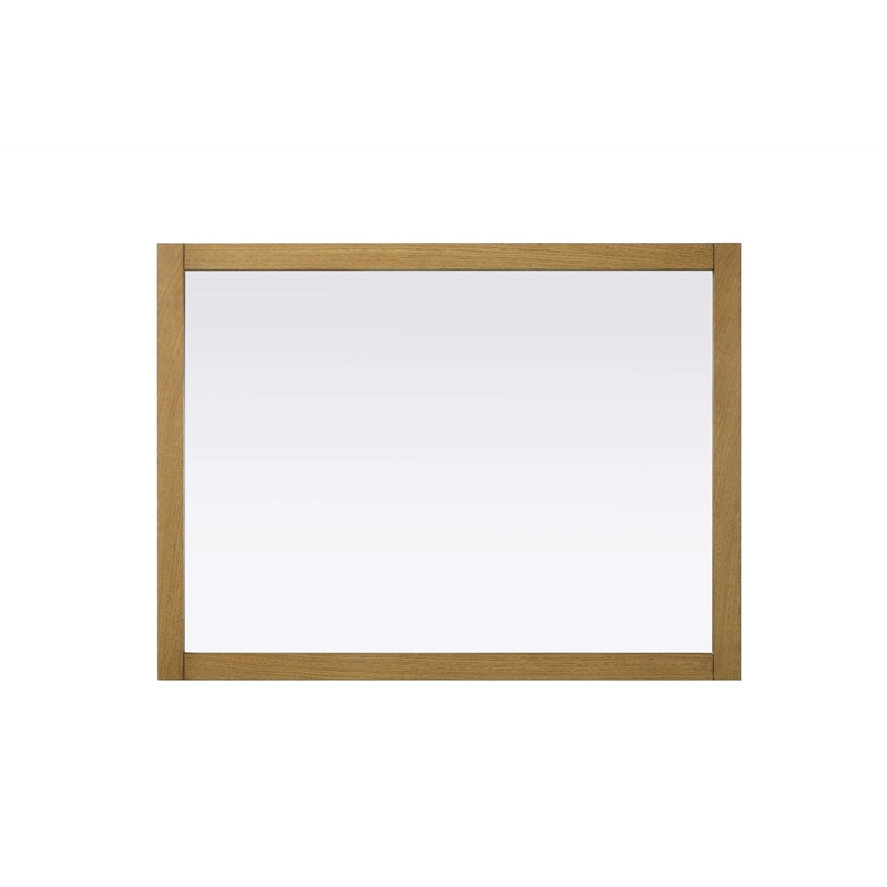 Elegant Kitchen and Bath Noah Rectangle Wood Mirror 48 X 36 in Honey Teak