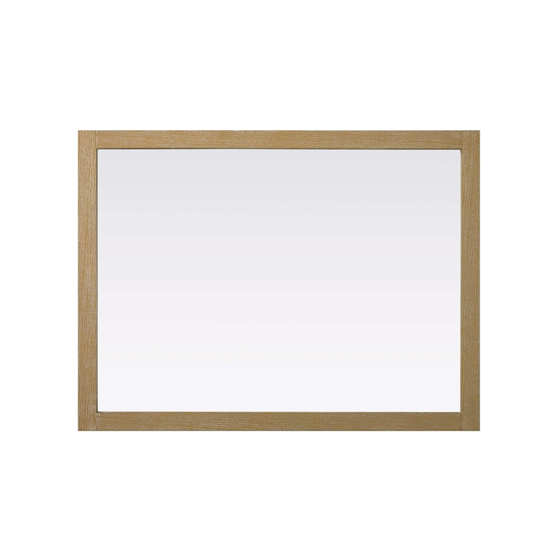 Elegant Kitchen and Bath Noah Rectangle Wood Mirror 48 X 36 in Linen Oak