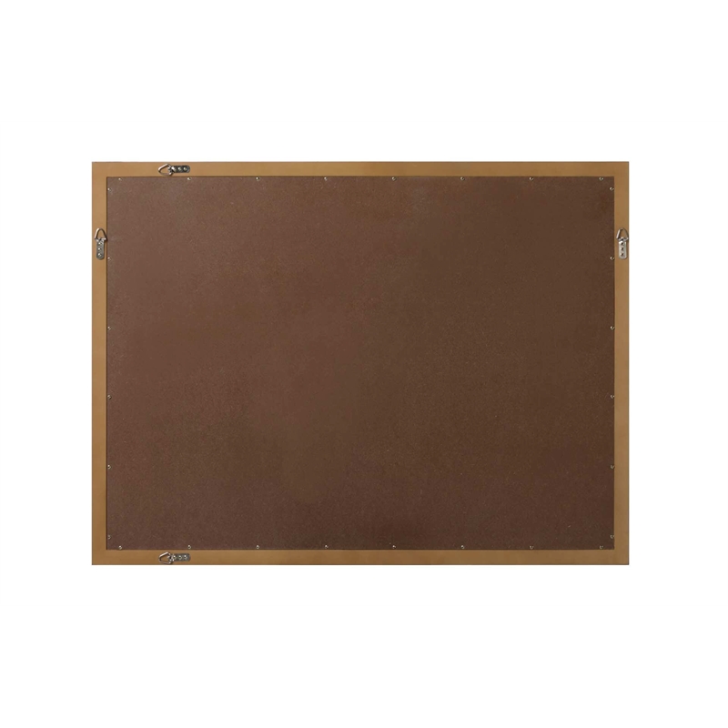 Elegant Kitchen and Bath Noah Rectangle Wood Mirror 48 X 36 in Linen Oak