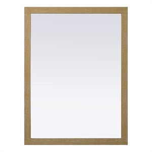 Elegant Kitchen and Bath Noah Rectangle Wood Mirror 48 X 36 in Linen Oak