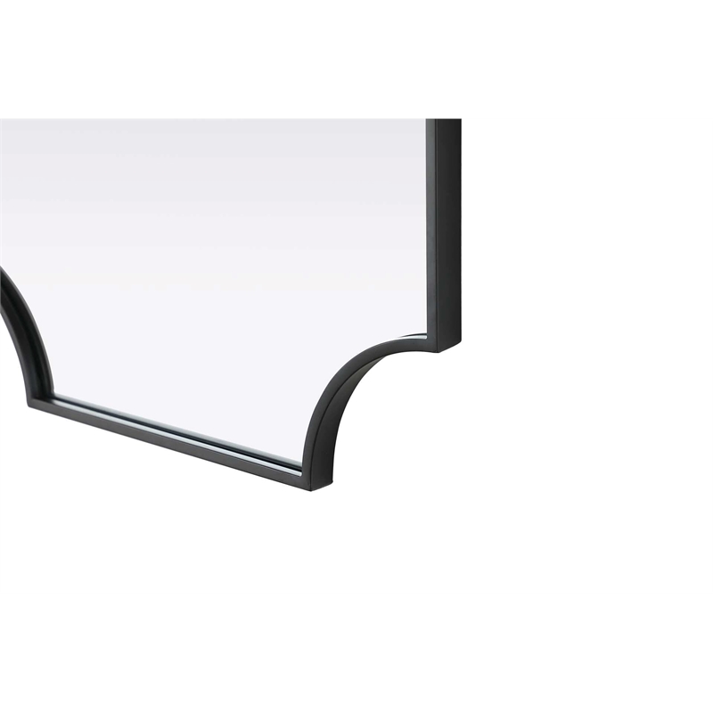 Elegant Kitchen and Bath Notched Metal Mirror 22X36