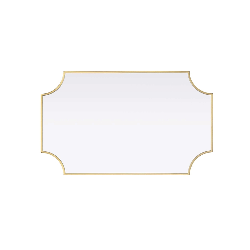 Elegant Kitchen and Bath Notched Metal Mirror 22X36