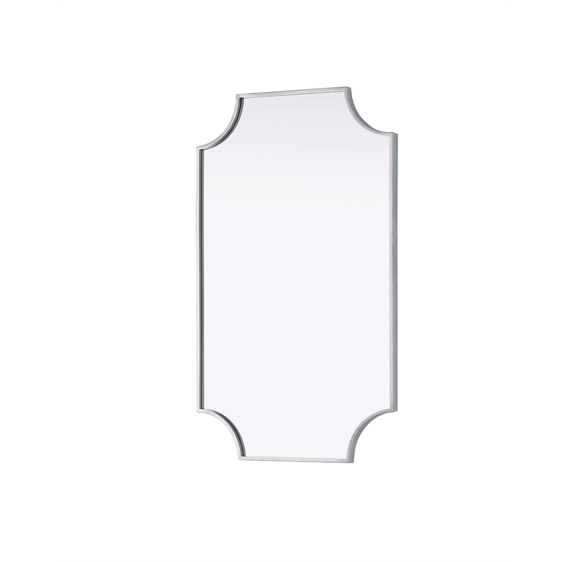 Elegant Kitchen and Bath Notched Metal Mirror 22X36