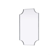 Elegant Kitchen and Bath Notched Metal Mirror 22X36
