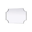 Elegant Kitchen and Bath Notched Metal Mirror 22X36