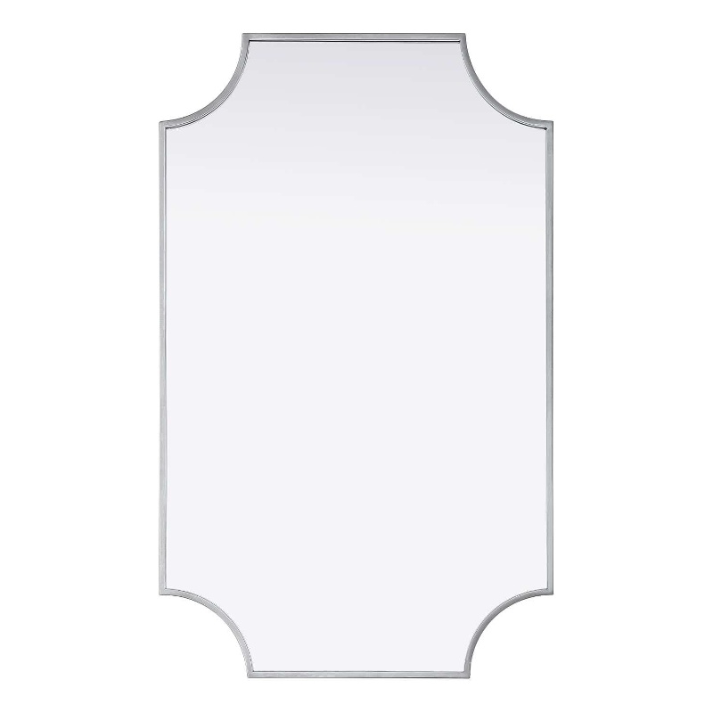 Elegant Kitchen and Bath Notched Metal Mirror 22X36