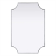 Elegant Kitchen and Bath Notched Metal Mirror 24X36