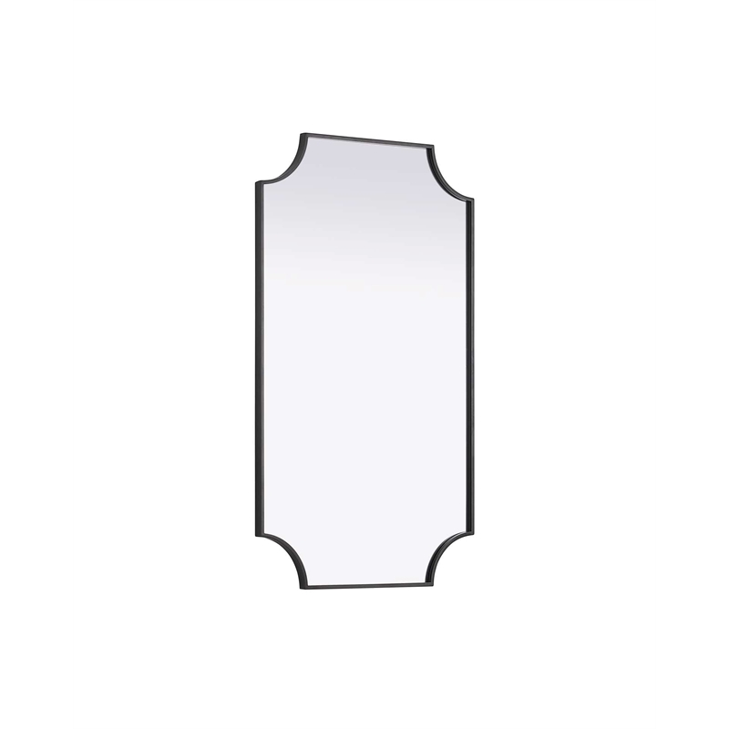 Elegant Kitchen and Bath Notched Metal Mirror 24X42