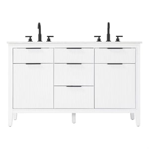 Elegant Kitchen and Bath 54&quot Double Bathroom Vanity in White