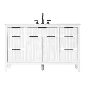 Elegant Kitchen and Bath 54&quot Single Bathroom Vanity in White