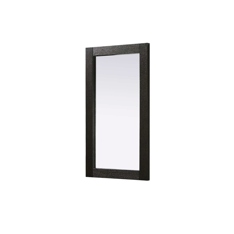 Elegant Kitchen and Bath Noah Rectangle Wood Mirror 18 X 32 in Chocolate Oak